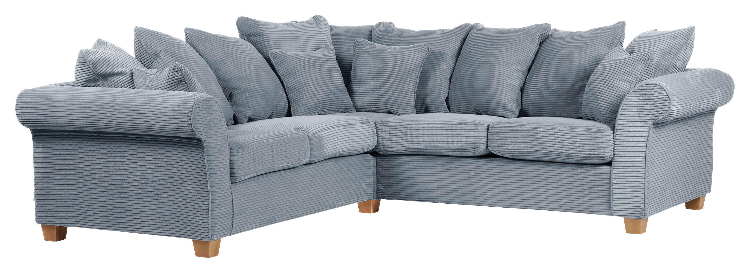 HÖRNSOFFA i manchester ljusblå  - ljusblå/ekfärgad, Lifestyle, trä/textil (250/250cm) - Livetastic