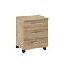 ROLLCONTAINER 40/56/39 cm  - Silberfarben/Eiche Artisan, MODERN, Holzwerkstoff/Kunststoff (40/56/39cm) - Carryhome