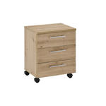 ROLLCONTAINER 40/56/39 cm  - Silberfarben/Eiche Artisan, MODERN, Holzwerkstoff/Kunststoff (40/56/39cm) - Carryhome