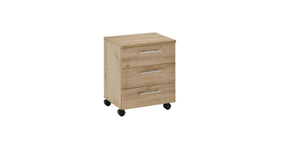 ROLLCONTAINER 40/56/39 cm  - Silberfarben/Eiche Artisan, MODERN, Holzwerkstoff/Kunststoff (40/56/39cm) - Carryhome