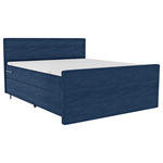 BOXSPRINGBETT 180/200 cm  in Dunkelblau  - Schwarz/Dunkelblau, KONVENTIONELL, Textil/Metall (180/200cm) - Carryhome