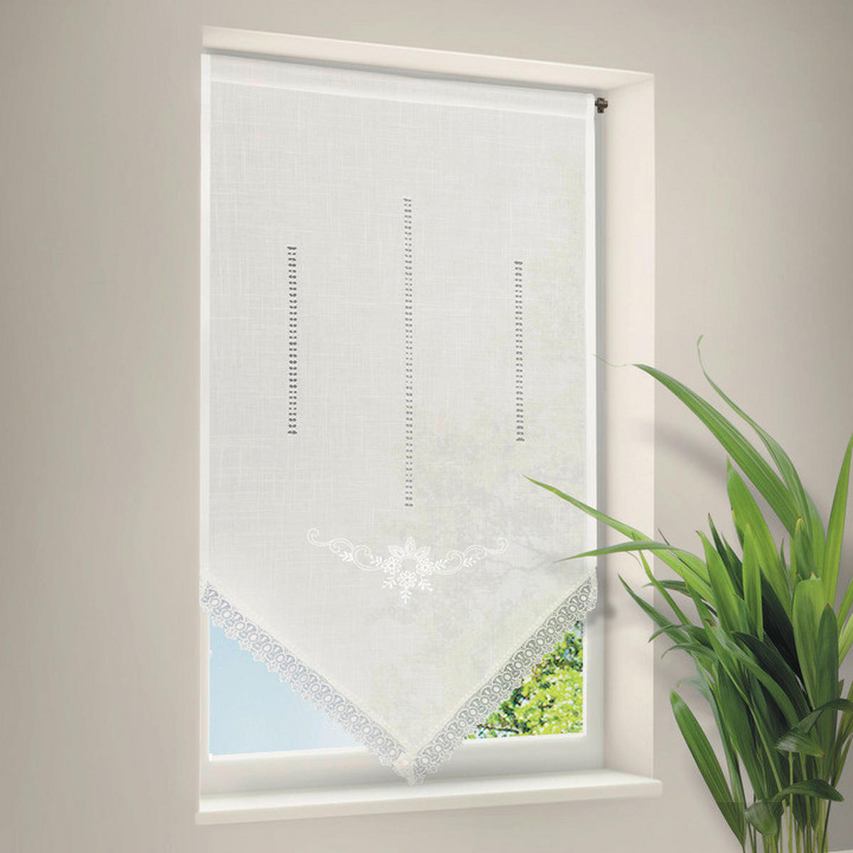 BÄNDCHENROLLO 120/60 cm  - Perlmutt, KONVENTIONELL, Textil (120/60cm)