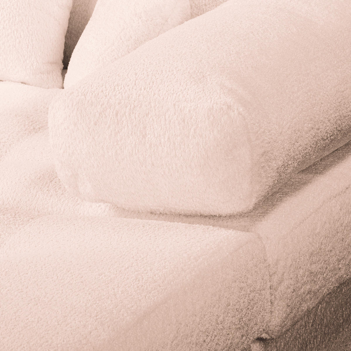 ECKSOFA Naomi in Chenille Rosa Rückenkissen  284/243 cm  - Schwarz/Rosa, Design, Kunststoff/Textil (284/243cm) - P & B