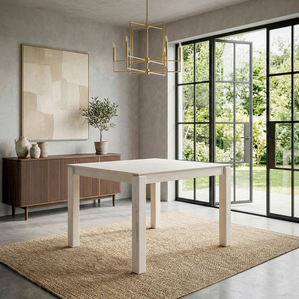 Masă din lemn, 80/75/80 cm,   - alb, Design, lemn (80/75/80cm) - Livetastic
