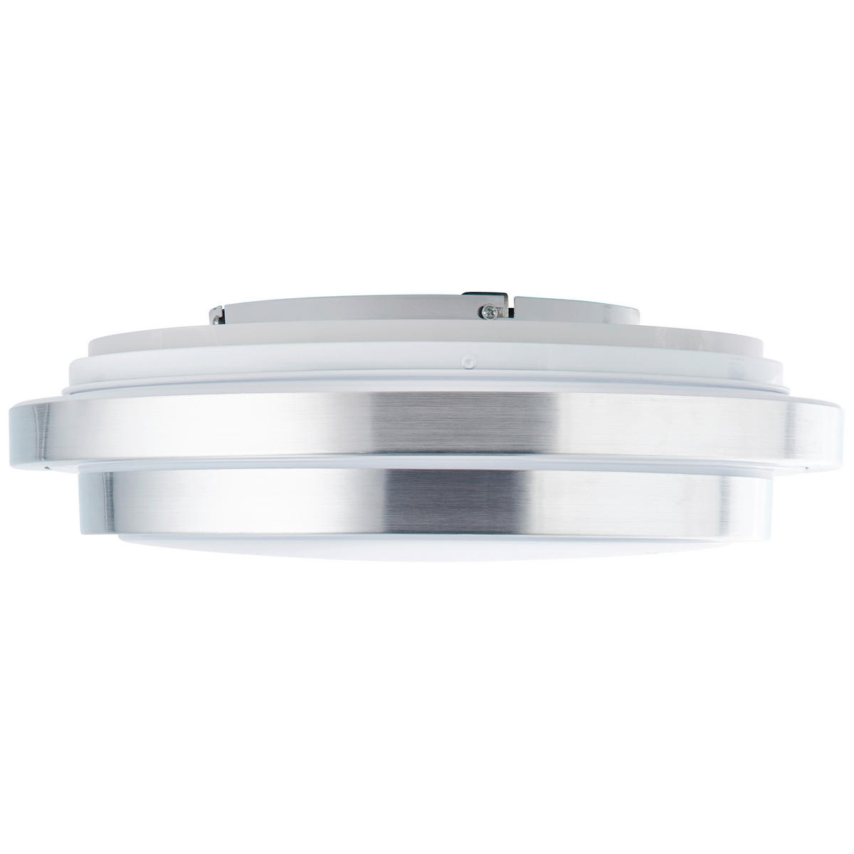 LED-DECKENLEUCHTE 41/12,5 cm   - Silberfarben/Weiß, KONVENTIONELL, Kunststoff/Metall (41/12,5cm) - Brilliant
