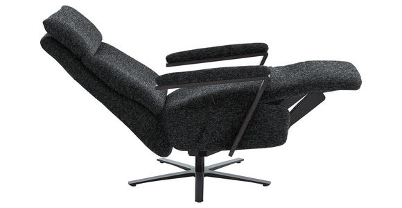 RELAXSESSEL in Textil Graphitfarben - Schwarz/Graphitfarben, Design, Textil/Metall (68/117/85cm) - Cantus