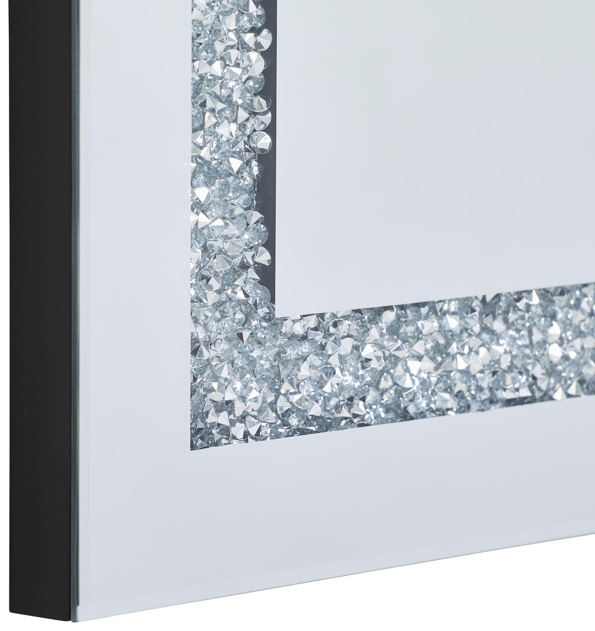 WANDSPIEGEL 60/90/1,5 cm    in rechteckig  - Silberfarben/Schwarz, Trend, Glas/Holzwerkstoff (60/90/1,5cm) - Carryhome