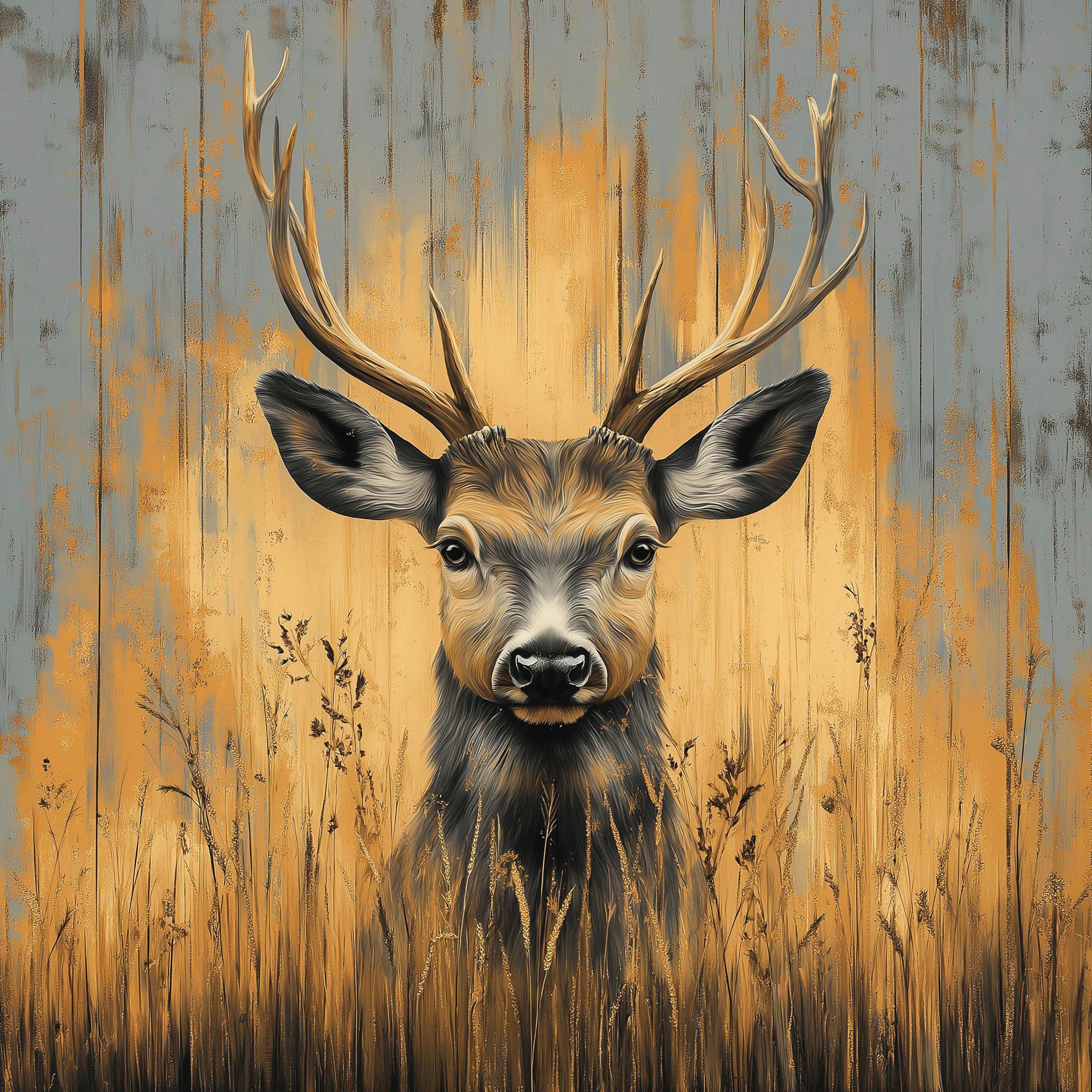 METALLBILD Tiere  - Multicolor, Natur, Metall (80/80/2cm) - Euroart