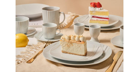 KOMBISERVICE Grau, Weiß, Sandfarben, Beige Concerto 62-teilig 6 Personen  - Sandfarben/Beige, Basics, Keramik - Novel