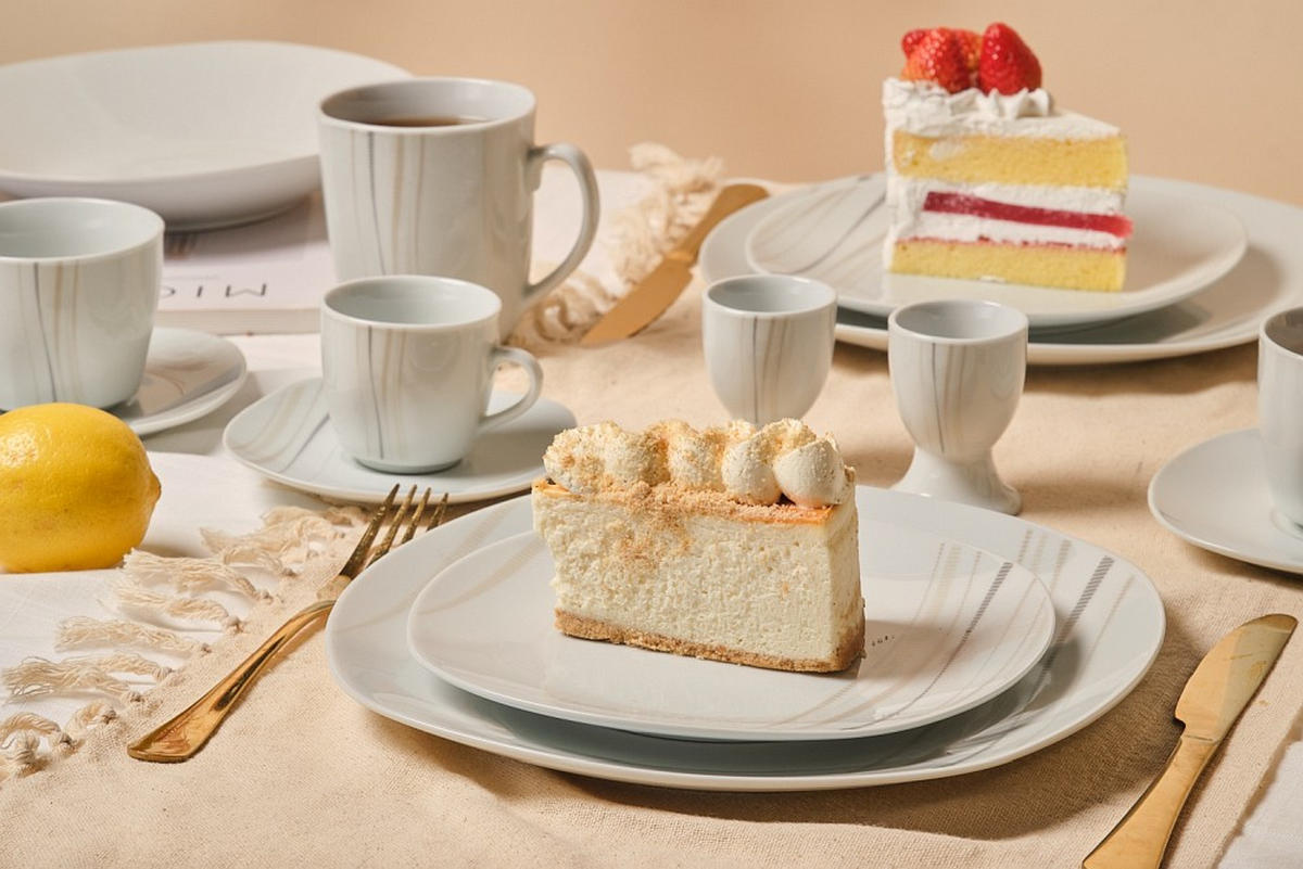 KOMBISERVICE Grau, Weiß, Sandfarben, Beige Concerto 62-teilig 6 Personen  - Sandfarben/Beige, Basics, Keramik - Novel