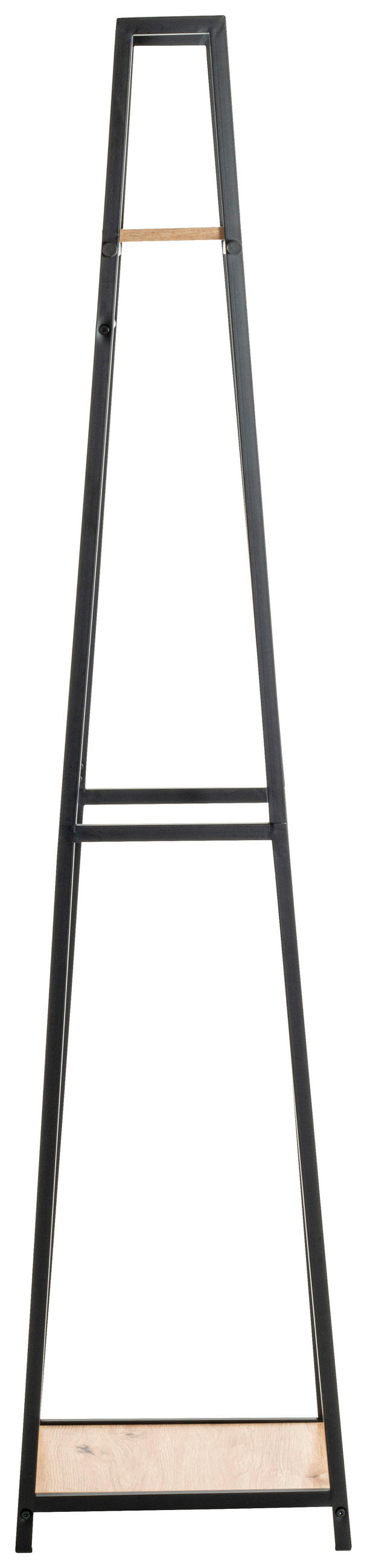 KLEIDERSTÄNDER in Schwarz, Eichefarben 38/166/40 cm   - Eichefarben/Schwarz, Design, Holzwerkstoff/Metall (38/166/40cm)