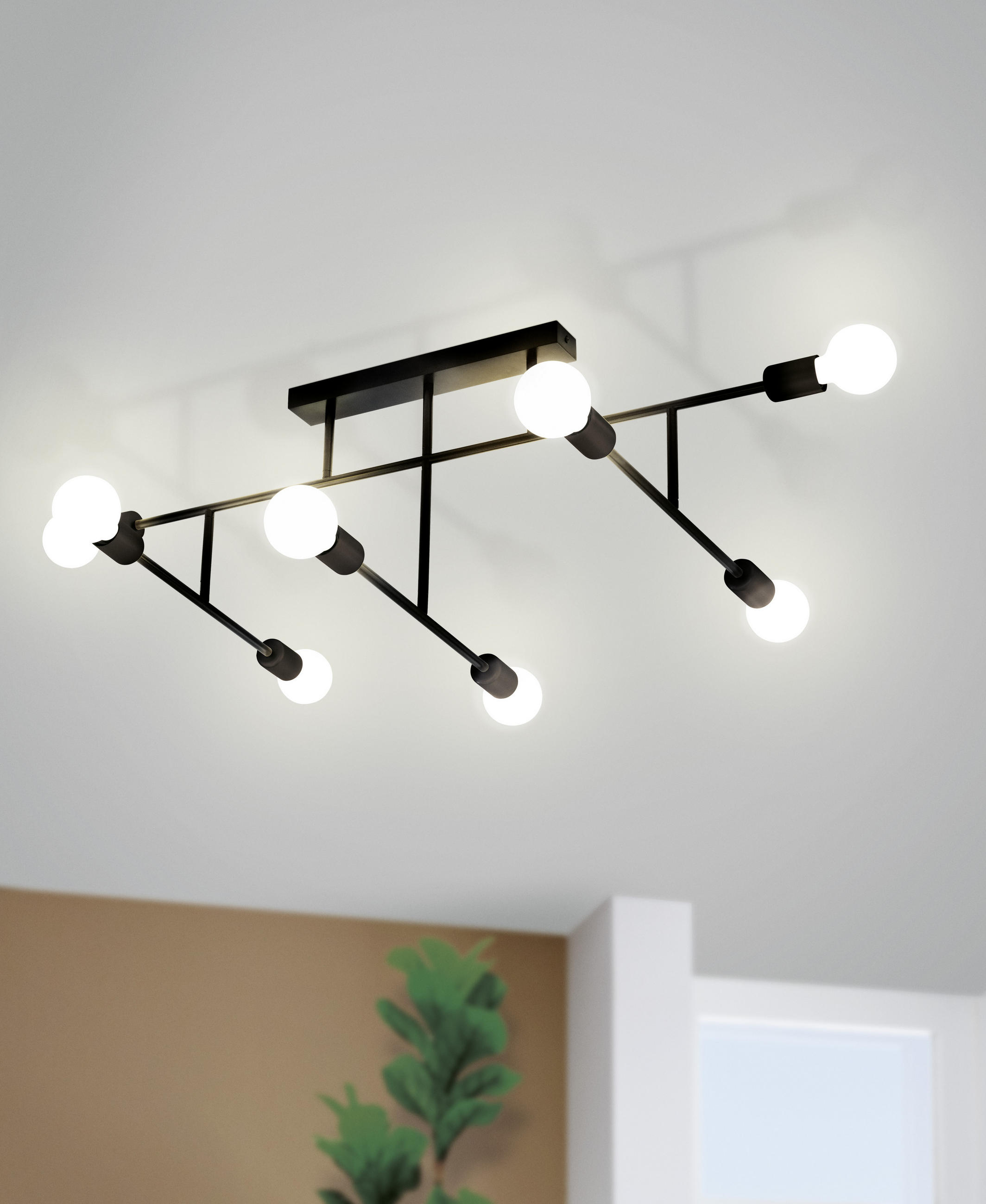 TAKLAMPA 40 W 118/51/35 cm  - svart, Modern, metall (118/51/35cm) - Eglo
