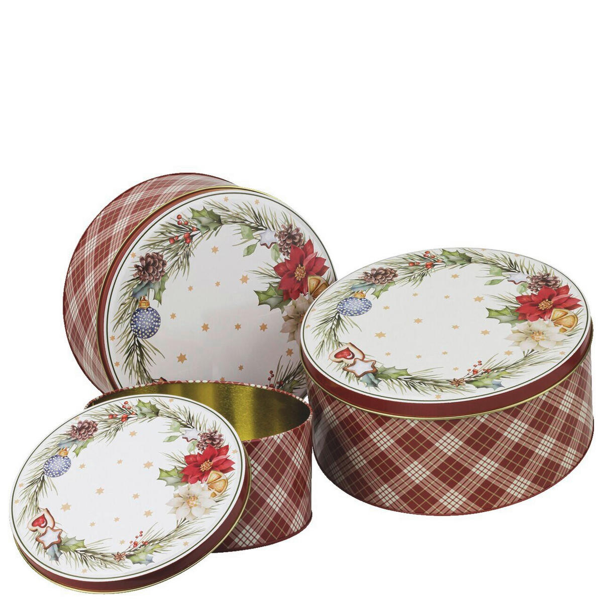 KEKSDOSENSET 3-teilig  - Multicolor, Basics, Metall (24,5/12,7cm) - Hutschenreuther