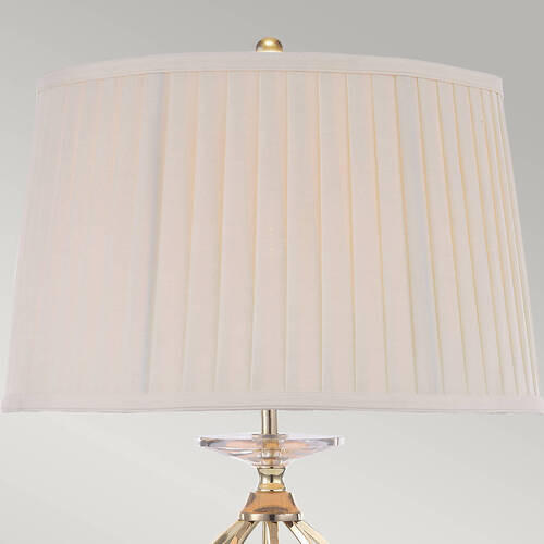TISCHLEUCHTE - Messingfarben, Konventionell, Textil/Metall (36/58cm) - Elstead Lighting