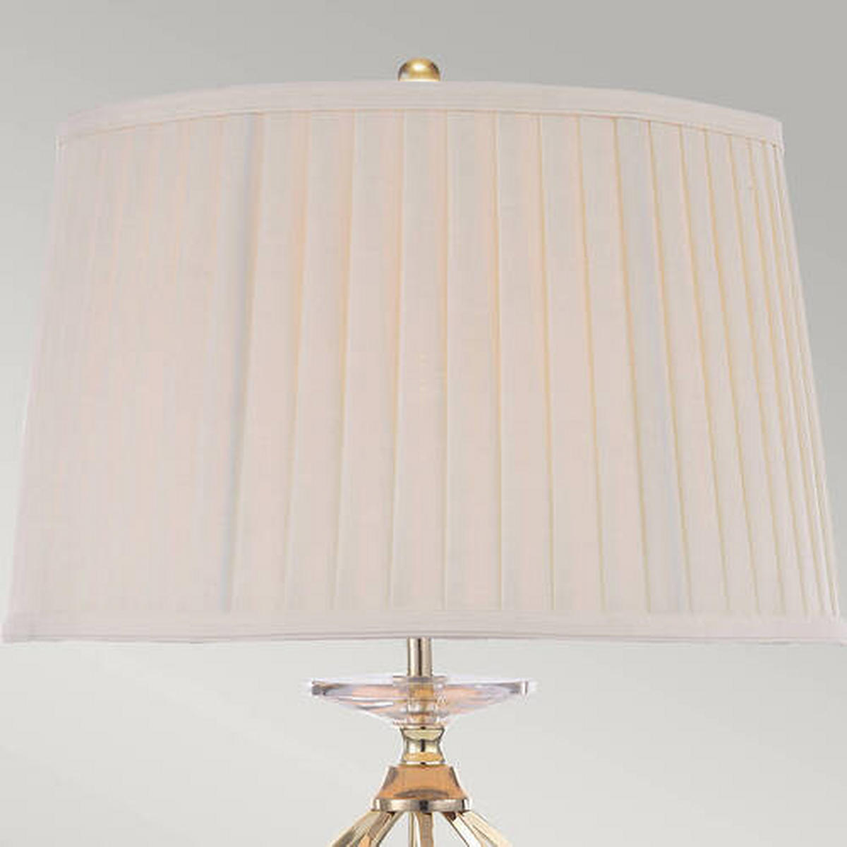 TISCHLEUCHTE - Messingfarben, Konventionell, Textil/Metall (36/58cm) - Elstead Lighting