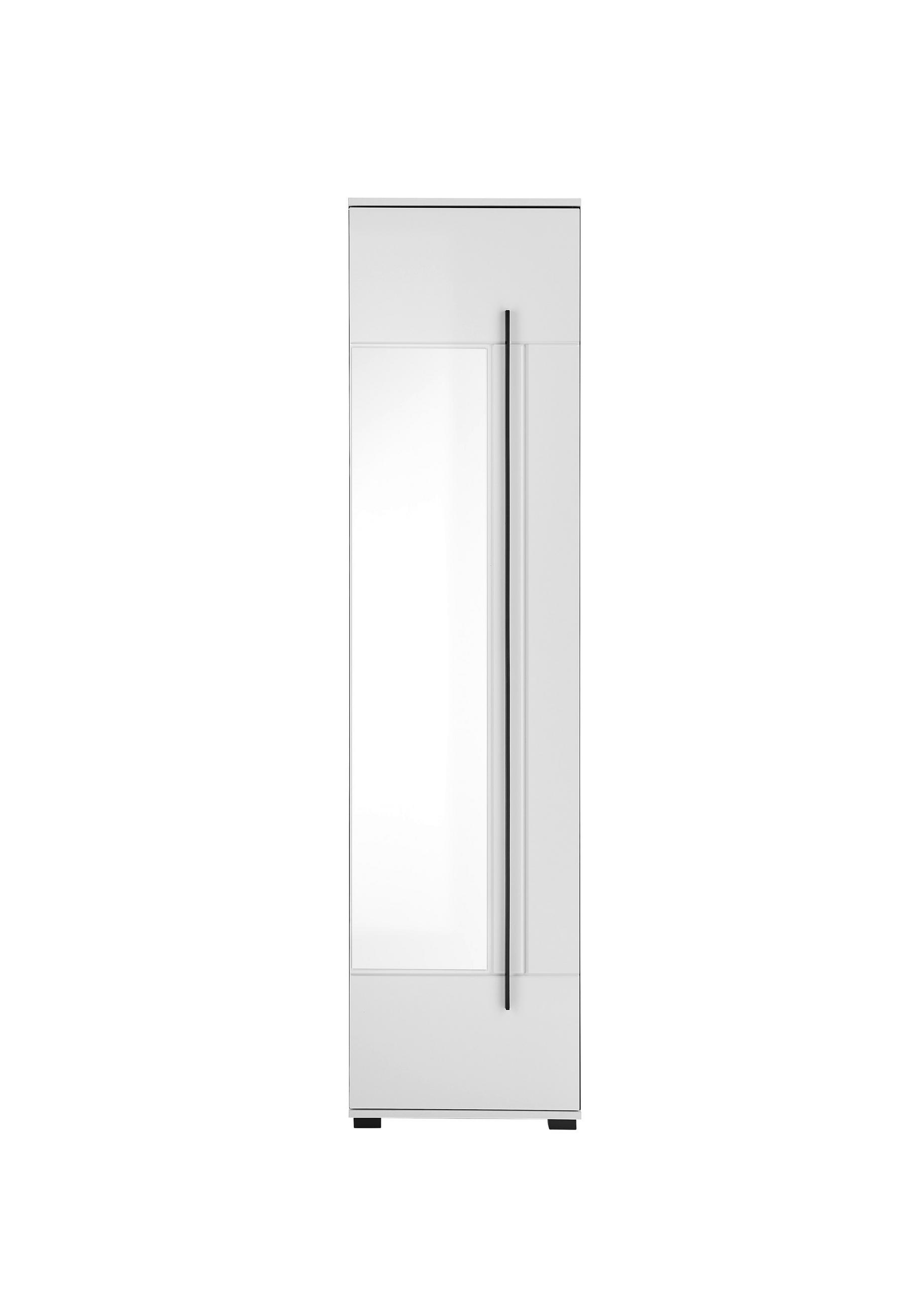 Mid.you Mehrzweckschrank Weiß, Weiß Hochglanz 50x201x39 cm