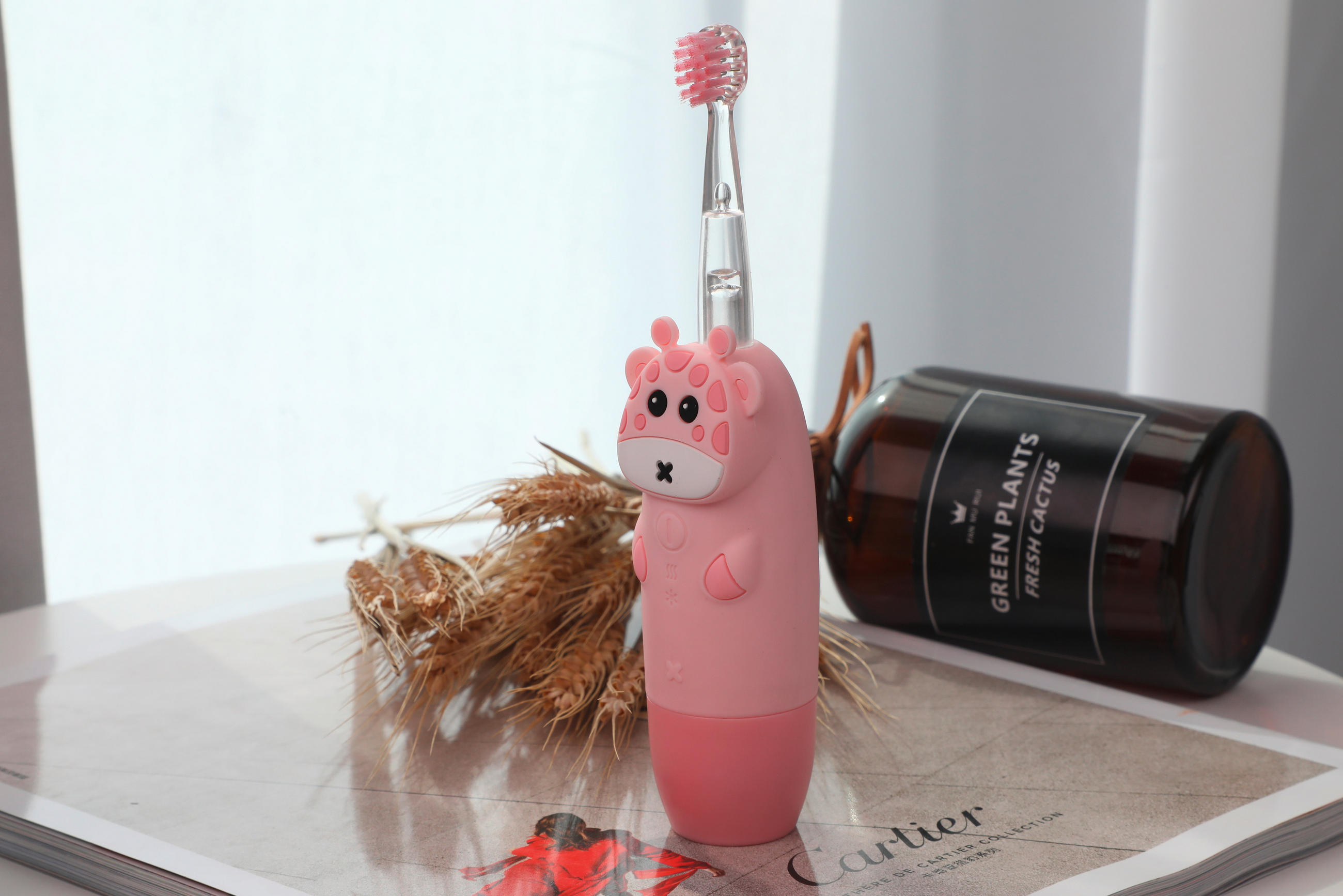 SCHALLZAHNBÜRSTE - Pink, Basics, Kunststoff (3.5/16cm)