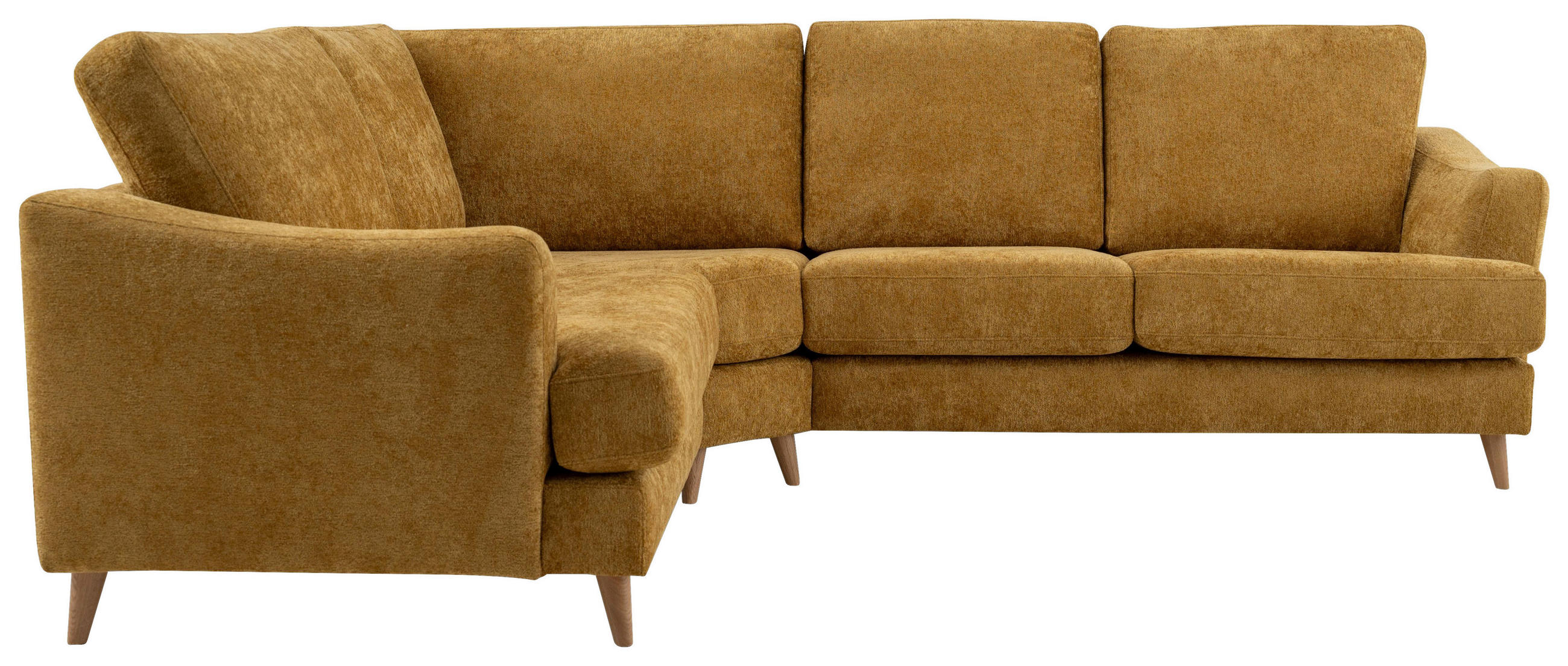 SOFFA i flatväv senapsgul  - senapsgul/naturfärgad, Klassisk, metall/trä (236/273cm) - Welnova
