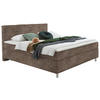 BOXSPRINGBETT 120/200 cm  in Taupe  - Taupe/Chromfarben, Konventionell, Kunststoff/Textil (120/200cm) - Hom`in