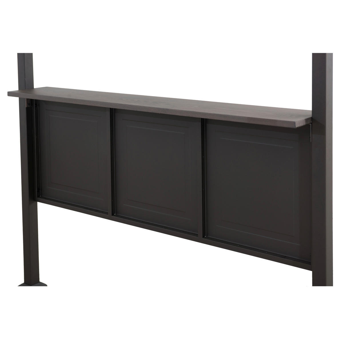PAVILLON 244/242/152,2 cm   - Dunkelbraun, Basics, Metall (244/242/152,2cm)
