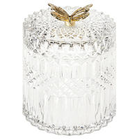 SCHMUCKBOX - Klar/Goldfarben, Konventionell, Glas (10,5/12,5cm) - Ambia Home