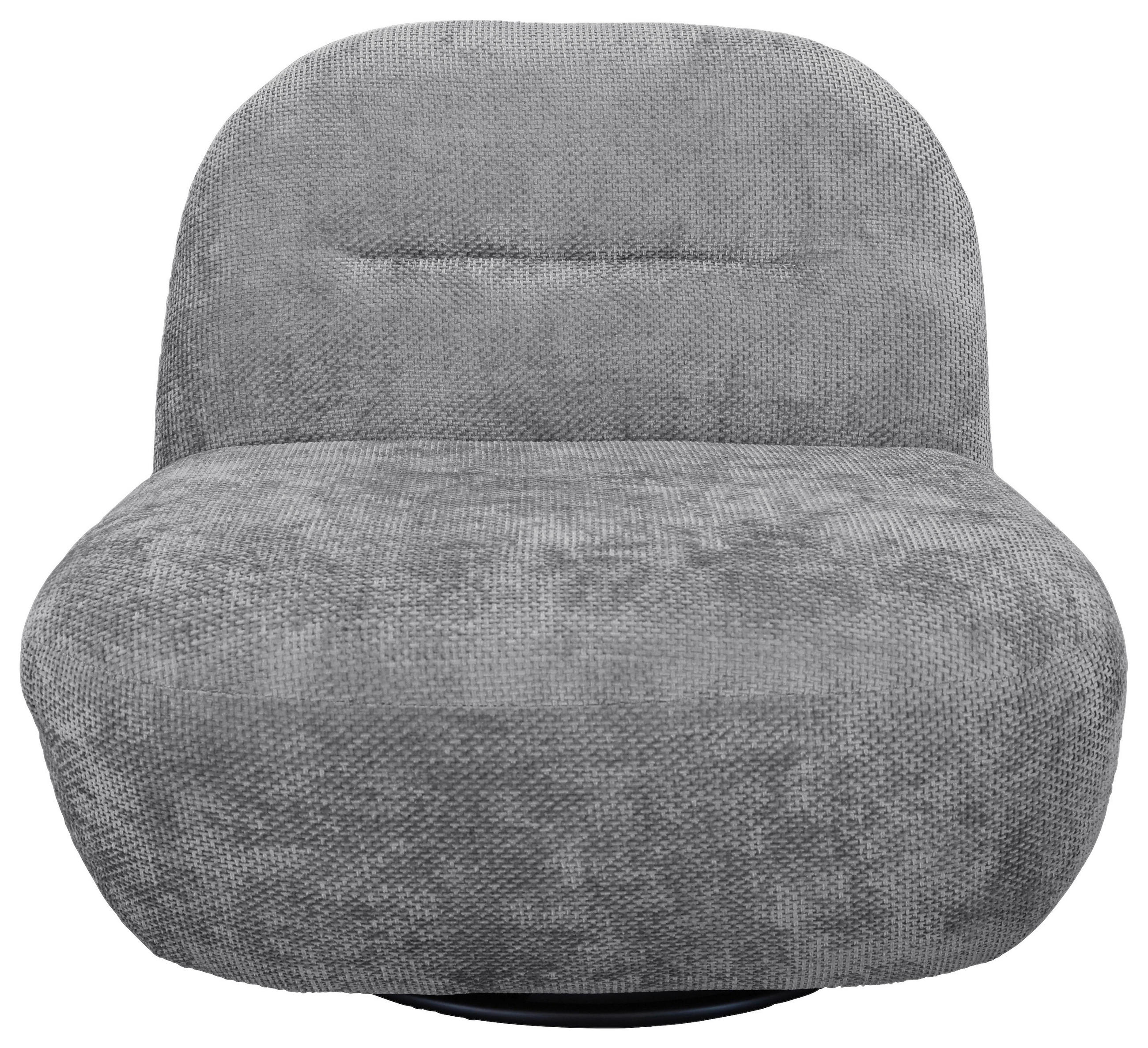 SESSEL in Struktur Grau  - Schwarz/Grau, Basics, Textil/Metall (85/74/85cm) - Livetastic