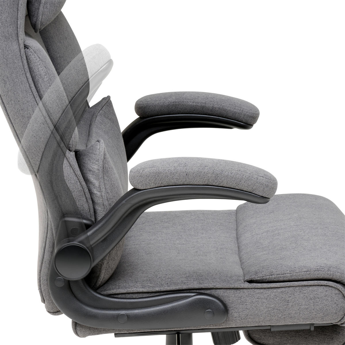 CHEFSESSEL  in Webstoff Dunkelgrau  - Dunkelgrau/Schwarz, MODERN, Kunststoff/Textil (62/112-122/65cm) - MID.YOU