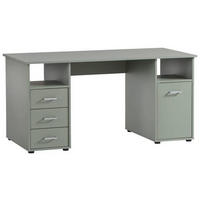 SCHREIBTISCH 150/70/70 cm  in Petrol  - Silberfarben/Petrol, MODERN, Holzwerkstoff/Kunststoff (150/70/70cm) - MID.YOU