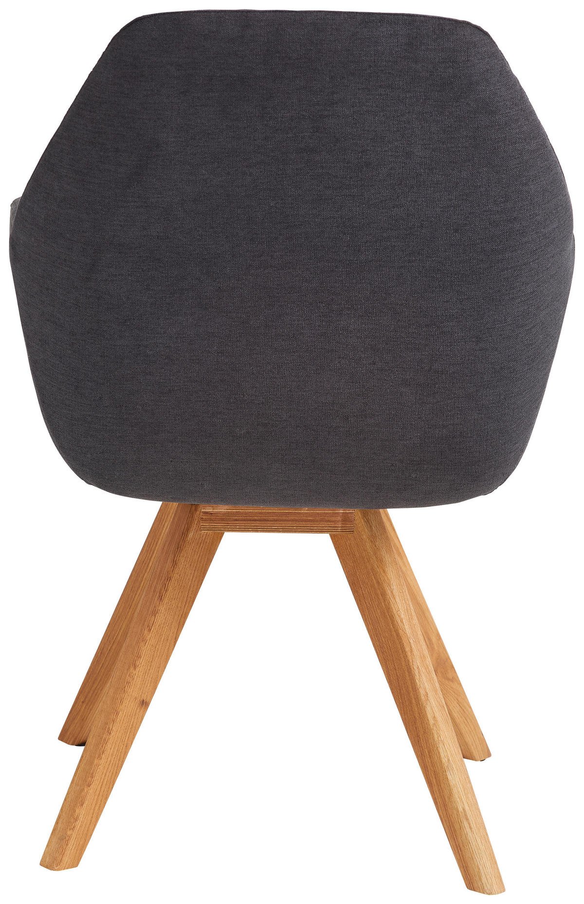 ARMLEHNSTUHL  in Flachgewebe  - Wildeiche/Anthrazit, Design, Holz/Textil (65/85/68cm) - Linea Natura
