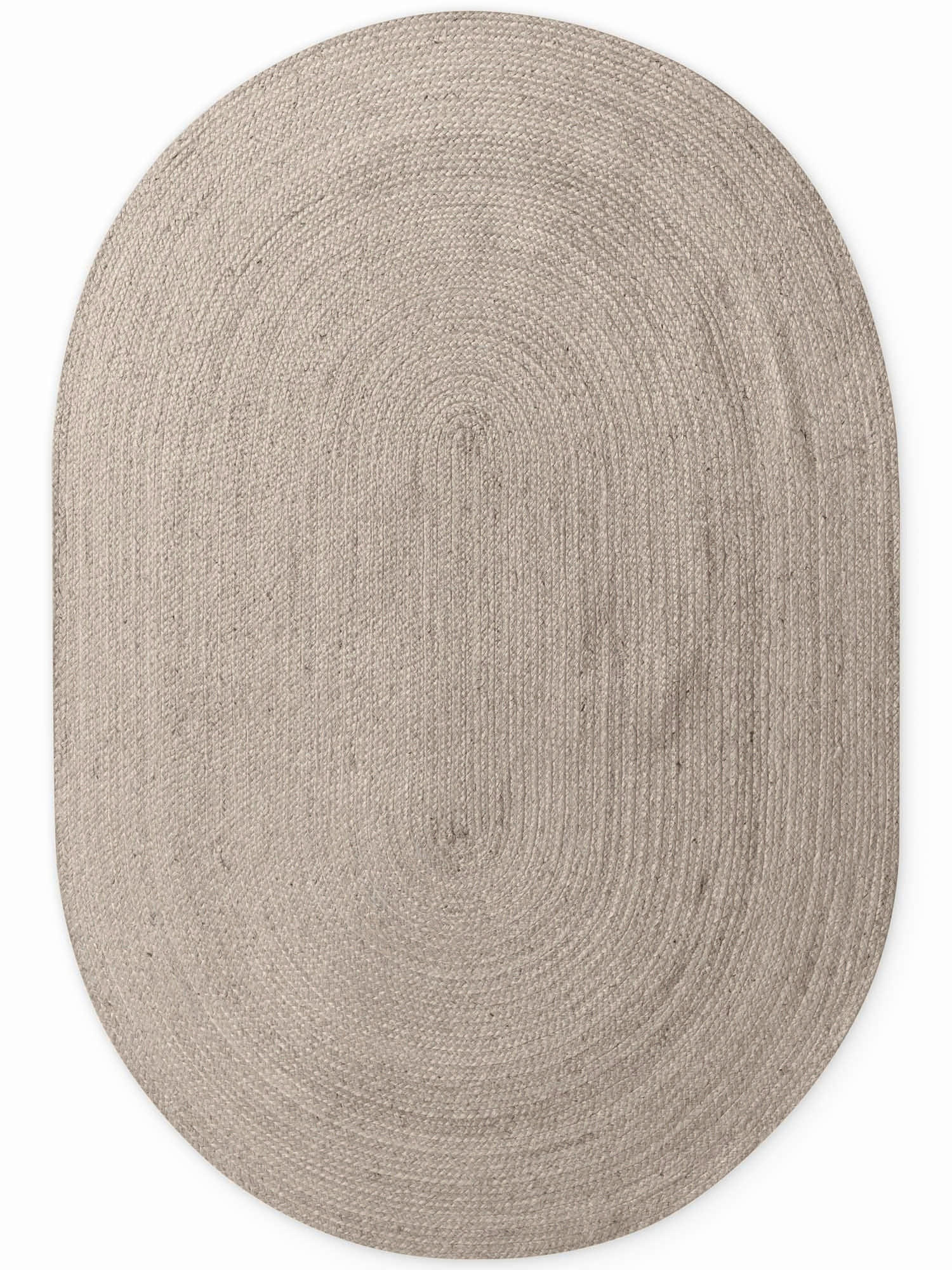 JUTETEPPICH 160/230 cm Jute Braided Greige oval  - Greige, Basics, Textil (160/230cm) - Hanse Home