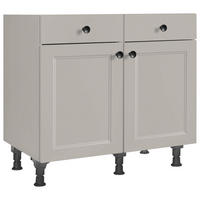 SCHUBKASTENUNTERSCHRANK 90/87/56 cm  in Grau  - Schwarz/Grau, MODERN, Holzwerkstoff/Metall (90/87/56cm) - Nobilia