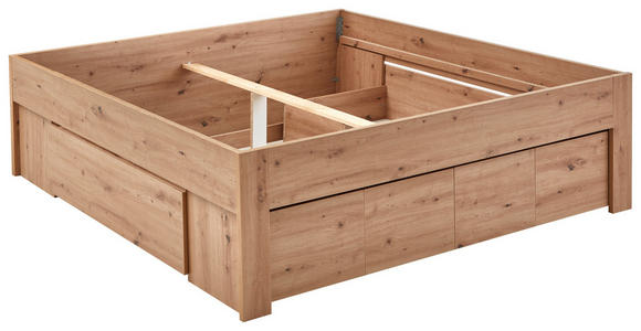 STAURAUMBETT 180/200 cm in Eiche Artisan - Eiche Artisan, KONVENTIONELL, Holzwerkstoff (180/200cm) - Carryhome
