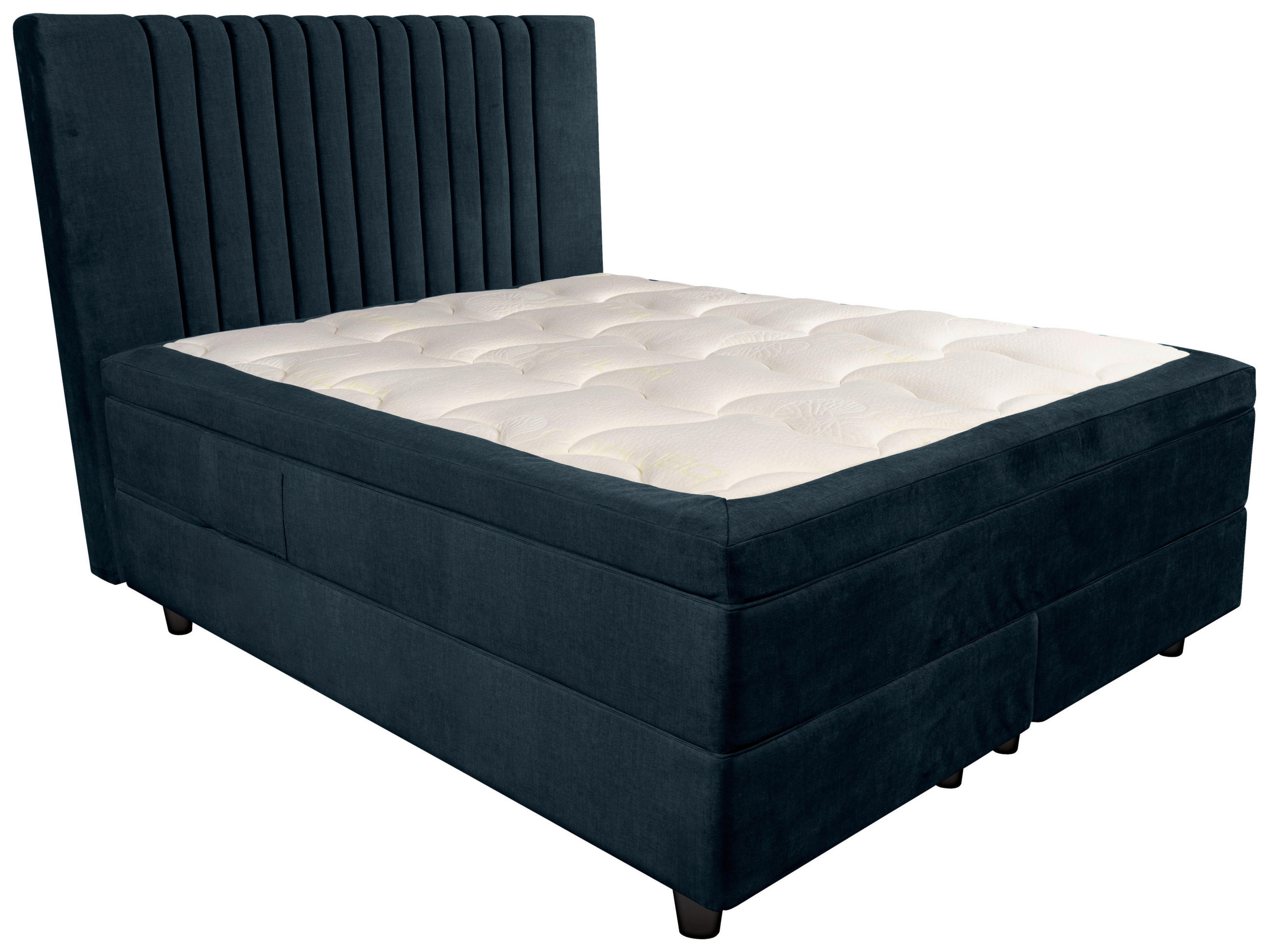 Boxspring 160x200, albastru - albastru, Modern, lemn/material pe bază de lemn - Esposa