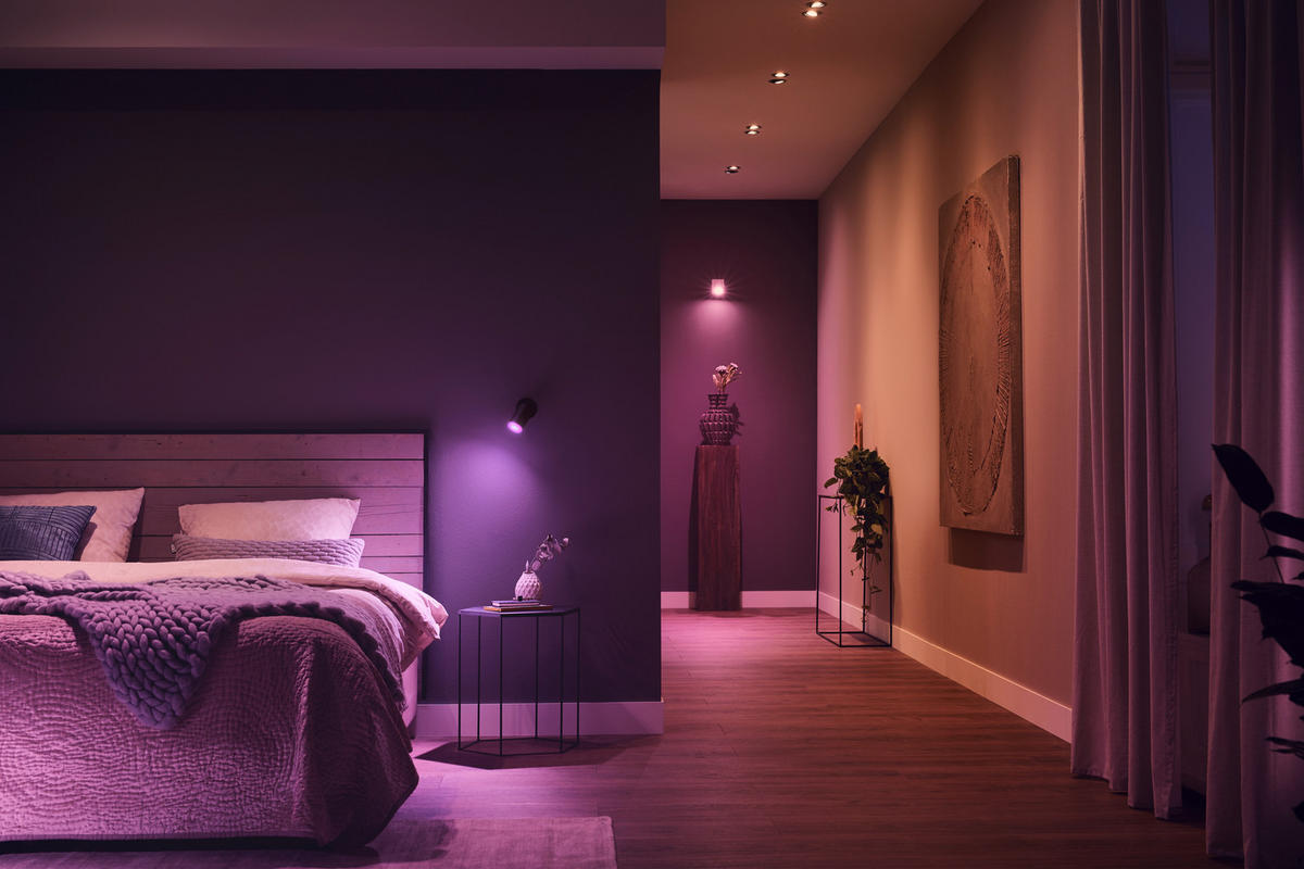 LED-SPOTKOPF Fugato 8,2/8,2/16,3 cm  - Schwarz, Design, Metall (8,2/8,2/16,3cm) - Philips HUE