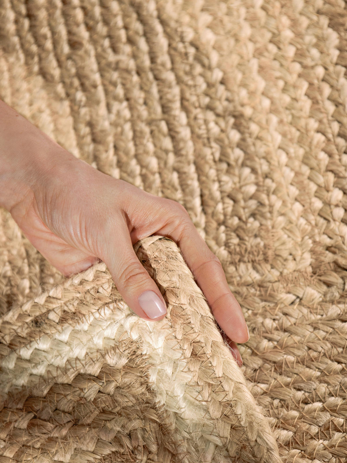 JUTETEPPICH 80/150 cm Jutta Weiß, Goldbraun  - Goldbraun/Weiß, Basics, Textil (80/150cm) - Hanse Home