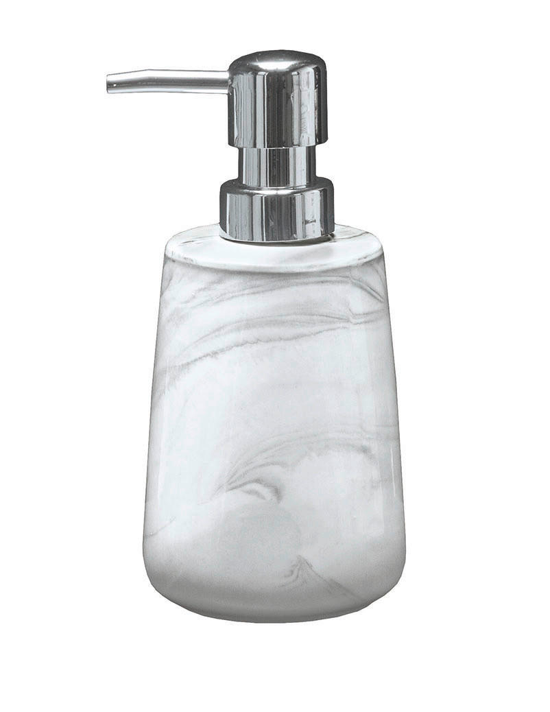 SEIFENSPENDER Marble  - Weiß/Grau, Basics, Stein (7,8/16,5cm) - Kleine Wolke