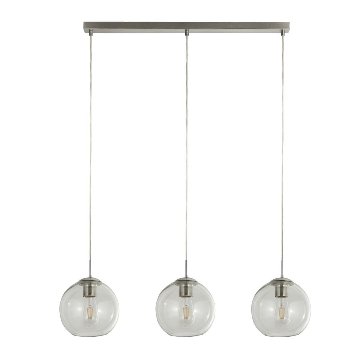 HÄNGLAMPA Balls 86/20/150 cm  - kromfärg, Klassisk, metall/glas (86/20/150cm)