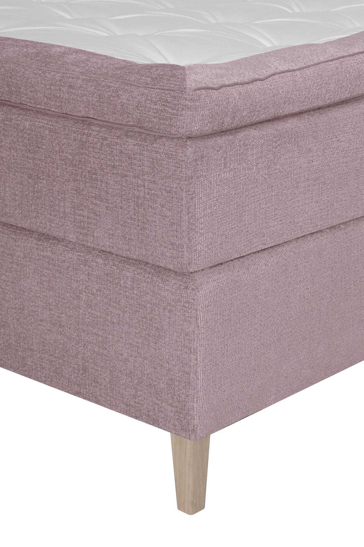 BOXSPRINGBETT 180/200 cm  in Rosa  - Eichefarben/Rosa, Konventionell, Holz/Textil (180/200cm) - Welnova