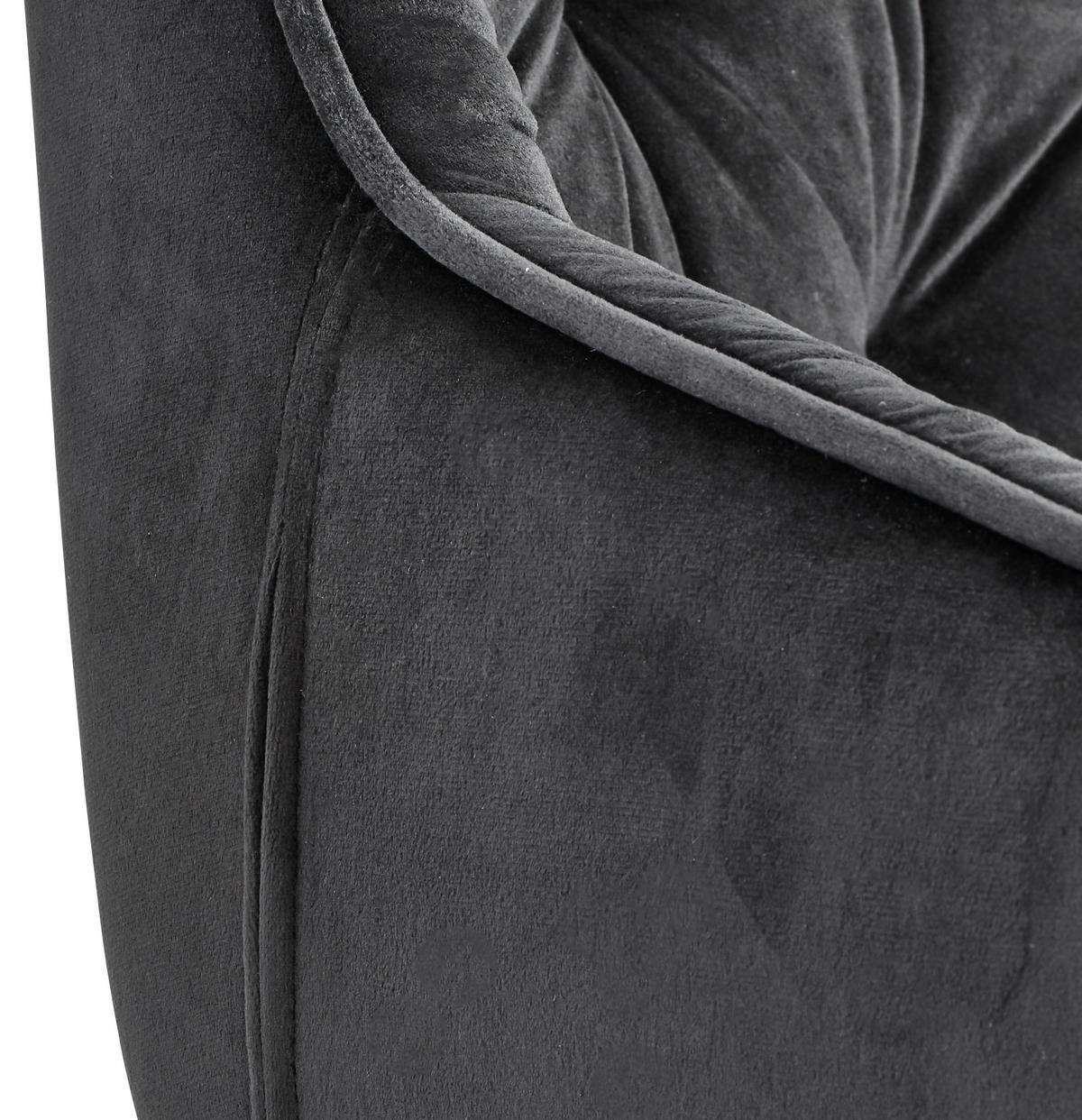 ARMLEHNSTUHL  in Eisen Samt  - Schwarz, Modern, Holz/Textil (58/83/63cm) - Livetastic