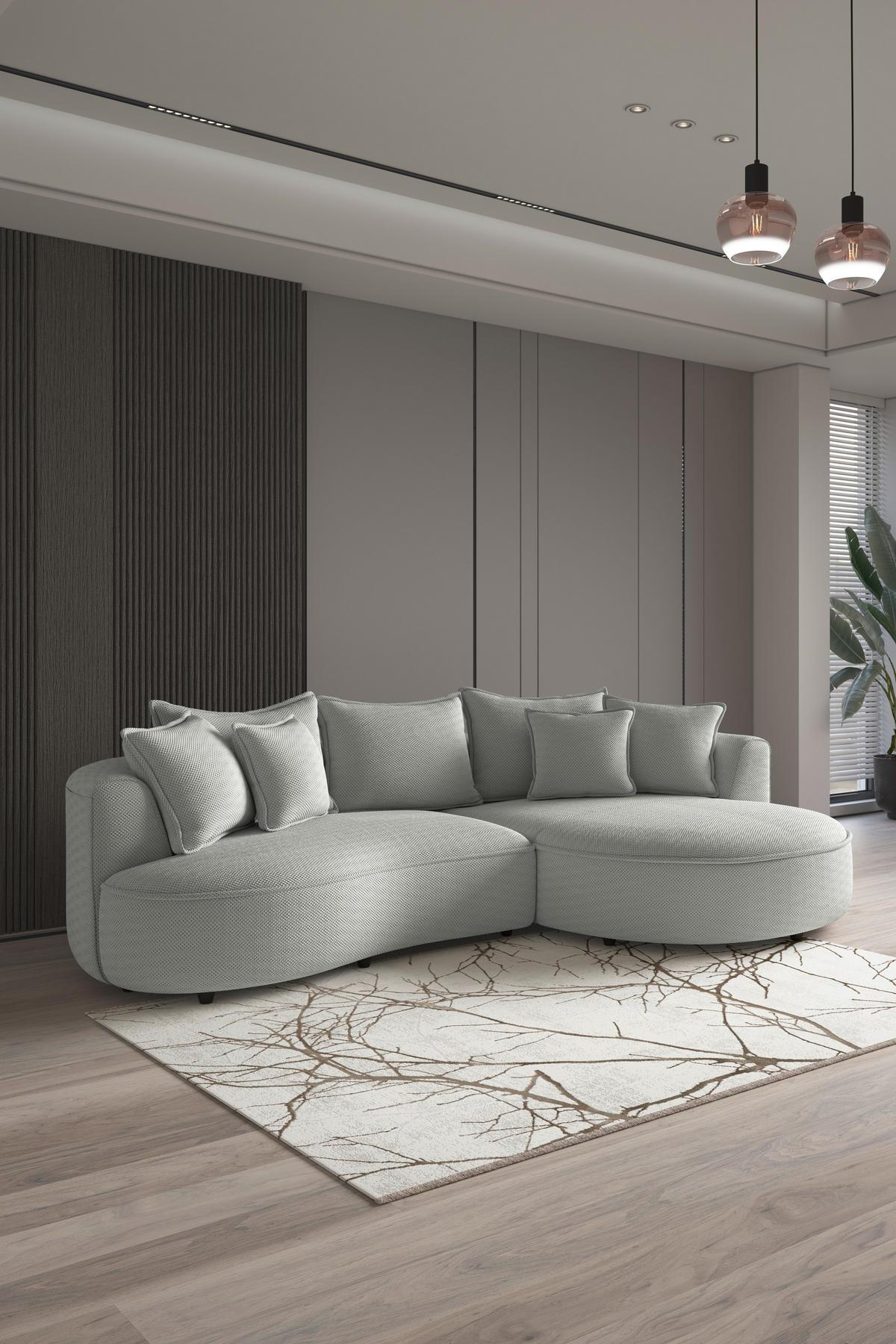 ECKSOFA LEVI Jadegrün Velours, Struktur  - Jadegrün/Schwarz, MODERN, Kunststoff/Textil (287/168cm) - Livetastic