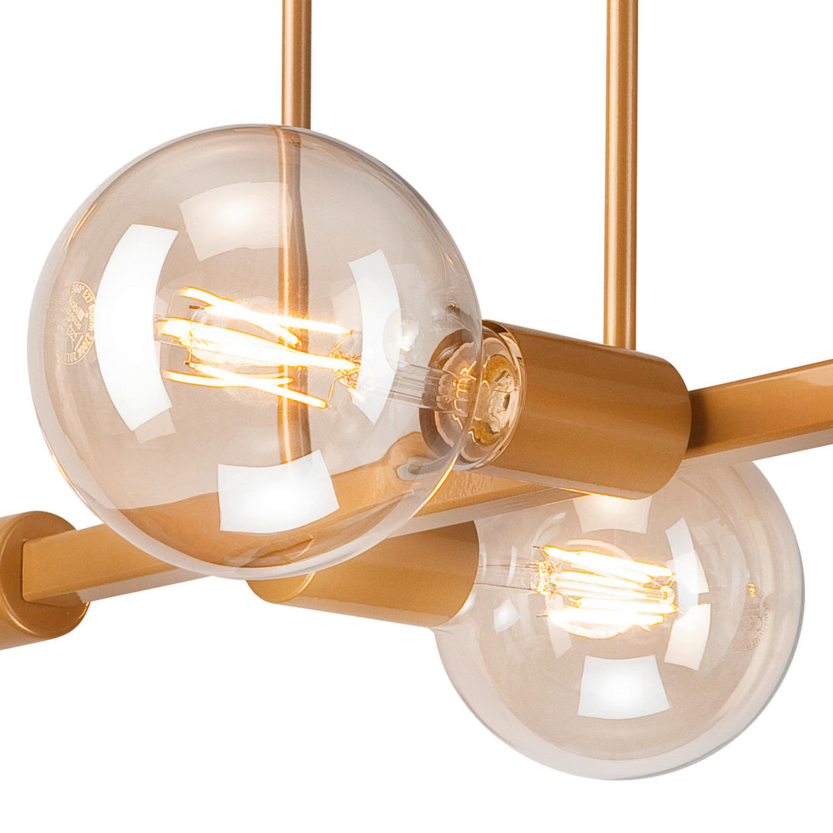 DECKENLEUCHTE ASTRID 53/32 cm   - Goldfarben, Basics, Glas/Metall (53/32cm)