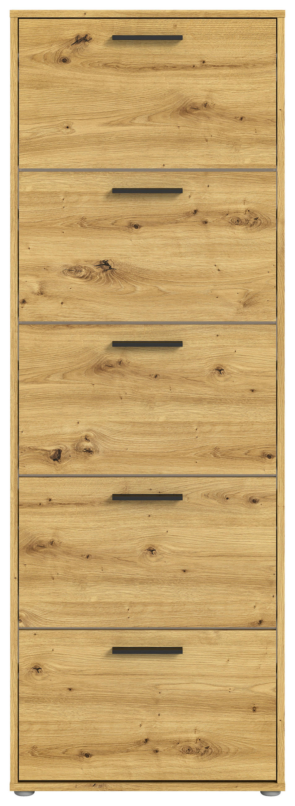 CIPELARNIK SA NAGIBNIM VRATIMA  hrast artisan  pločasti materijal     - srebrna/crna, Dizajnerski, pločasti materijal/plastika (59/169/17cm) - Carryhome