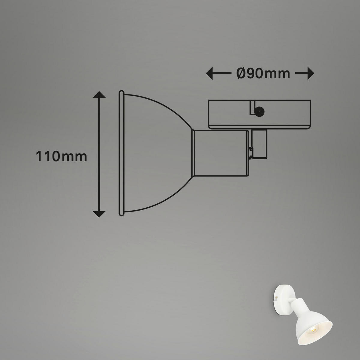 BODOVÉ LED SVĚTLO, 9/11 cm  - bílá, Design, kov (9/11cm)