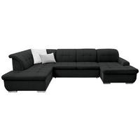 SOFFA i flatväv svart  - silver/svart, Design, metall/textil (208/342/145cm) - Livetastic