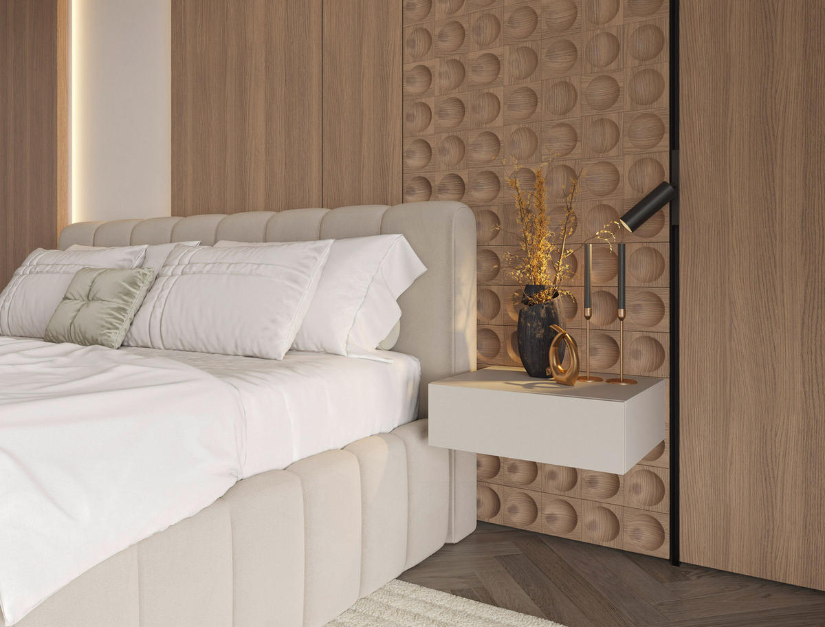 NACHTSCHRANK 50/16/40 cm  - Kaschmir, Design, Holzwerkstoff (50/16/40cm) - Hom`in