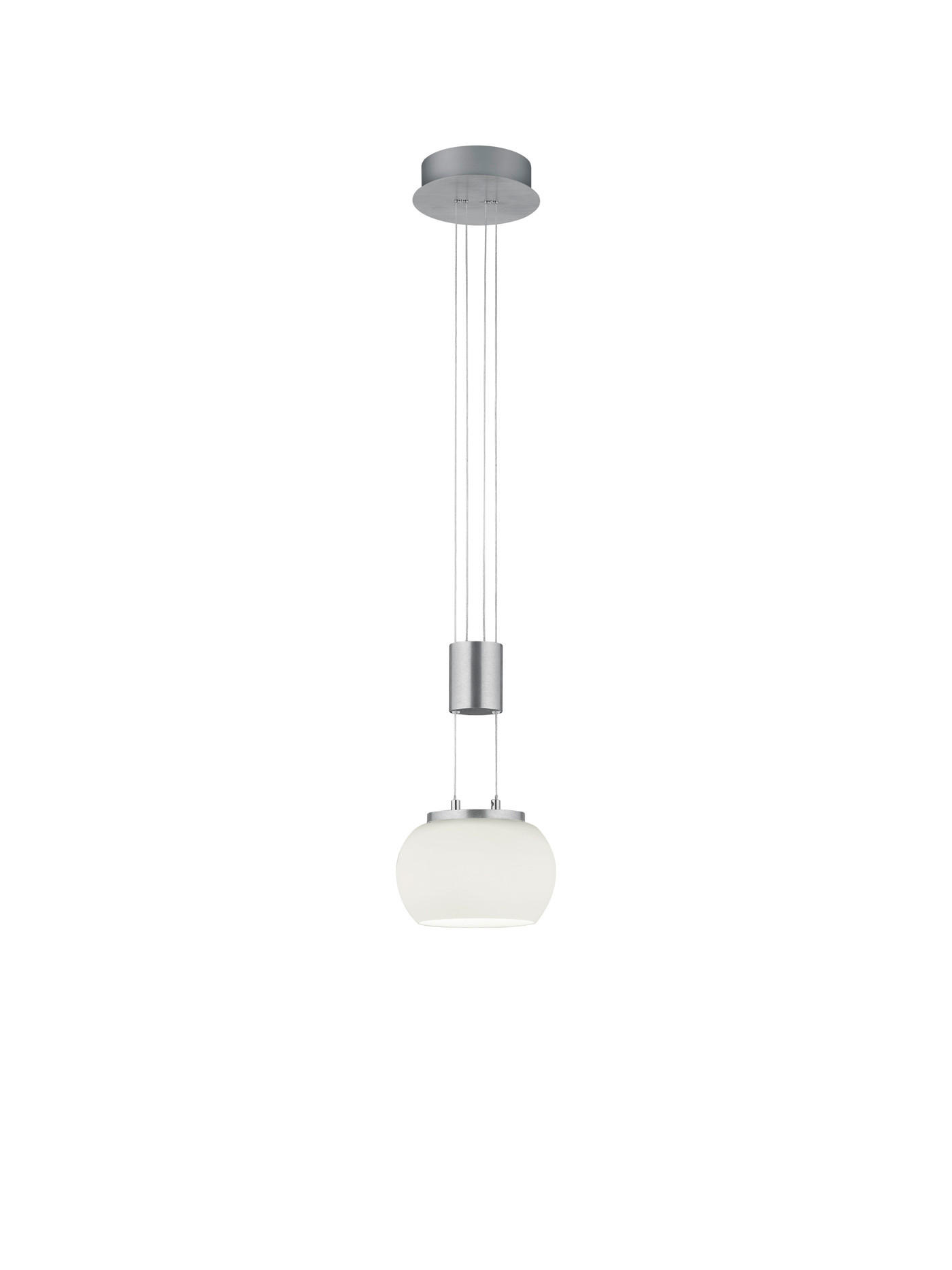 LED-HÄNGELEUCHTE 18/150 cm    - Weiss/Alufarben, Design, Glas/Metall (18/150cm) - Trio Leuchten
