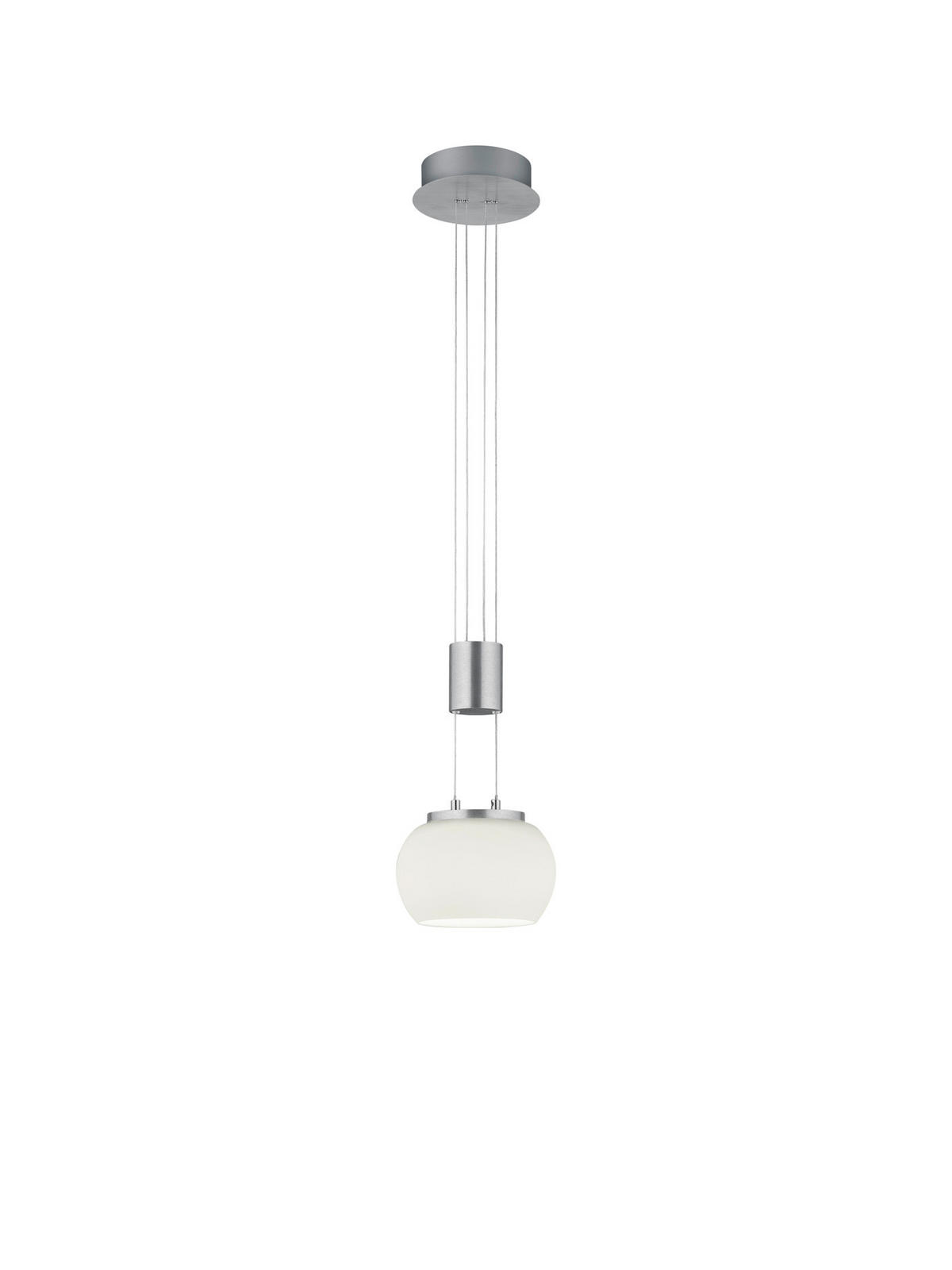 LED-HÄNGLAMPA Madison 18/150 cm  - vit/aluminiumfärg, Design, metall/glas (18/150cm) - Trio Leuchten