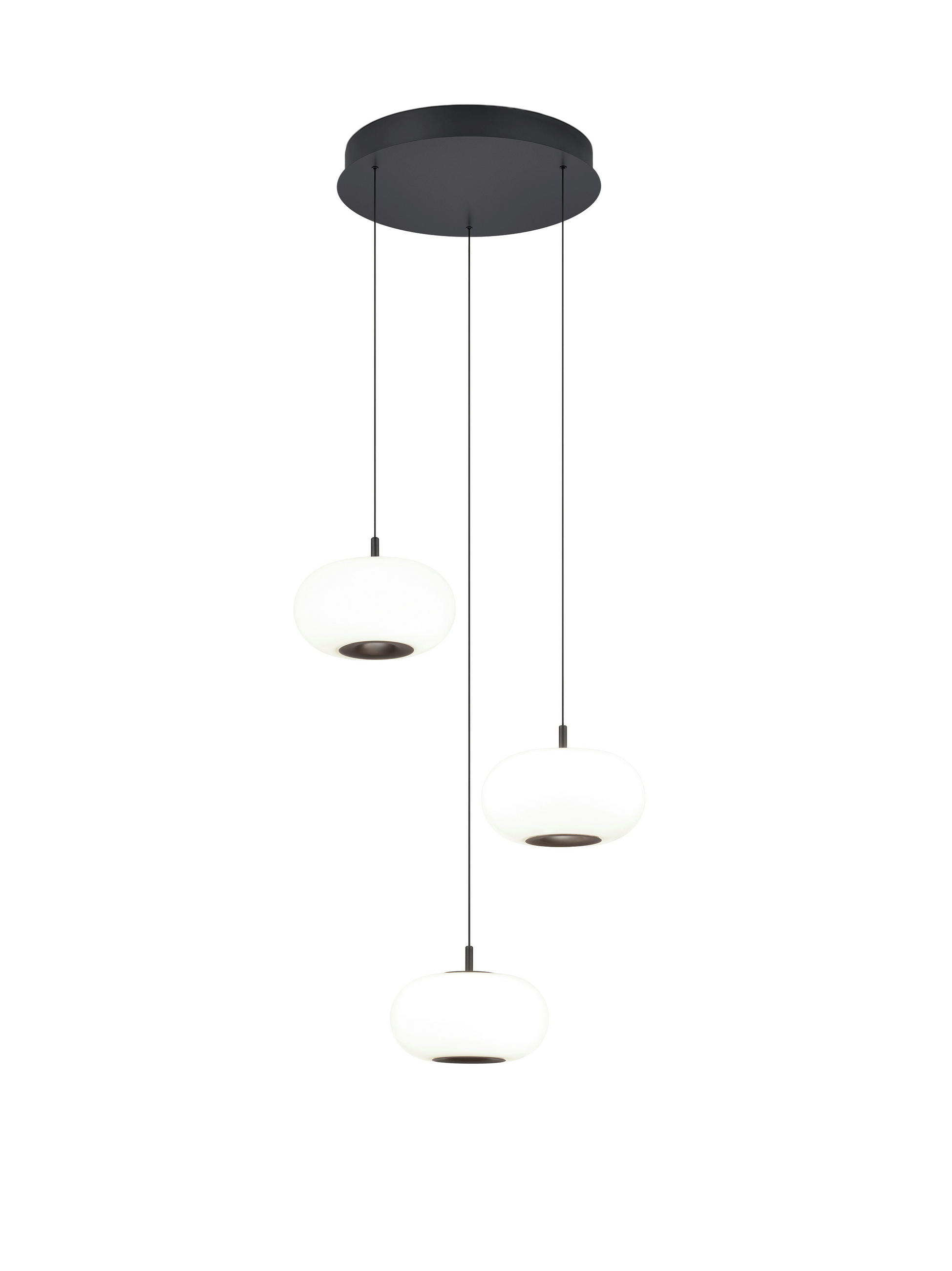 LED-HÄNGELEUCHTE Sapo 34/210 cm   - Schwarz, Design, Glas/Metall (34/210cm) - Helestra