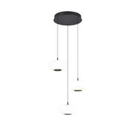 LED-HÄNGELEUCHTE Sapo 34/210 cm   - Schwarz, Design, Glas/Metall (34/210cm) - Helestra