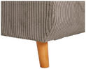 ECKSOFA Taupe Cord  - Taupe/Eichefarben, KONVENTIONELL, Holz/Textil (284/162cm) - Carryhome